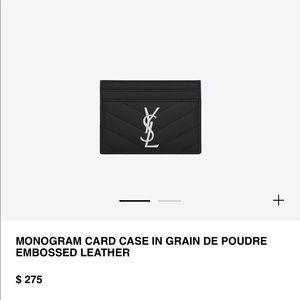 Lightly used YSL card holder. Box, receipt, authentication included.
